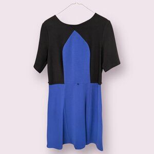 💙 I.N. STUDIO Colorblock Dress | Size 12P | Black/Royal Blue 💙